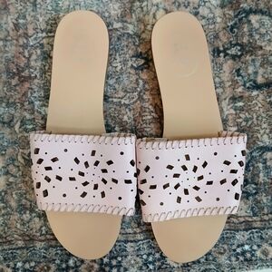 Jack Rogers - Women's - Beige and Pink - Shoes - Size 8.5